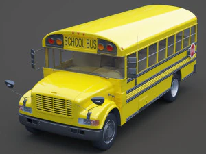 School Bus 01 3D Model