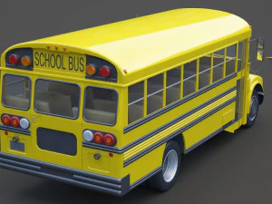 School Bus 01 3D Model