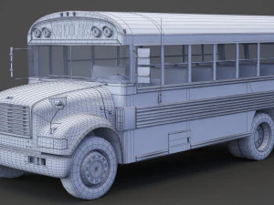 School Bus 01 3D Model