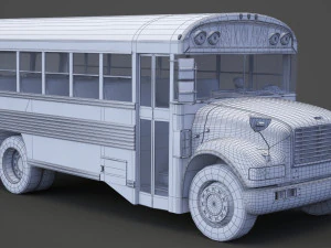 School Bus 01 3D Model