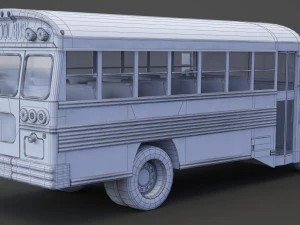 School Bus 01 3D Model