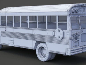 School Bus 01 3D Model