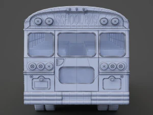 School Bus 01 3D Model