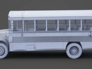 School Bus 01 3D Model