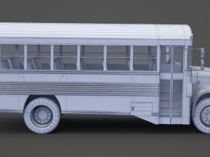 School Bus 01 3D Model