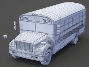 School Bus 01 3D Model
