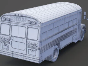 School Bus 01 3D Model