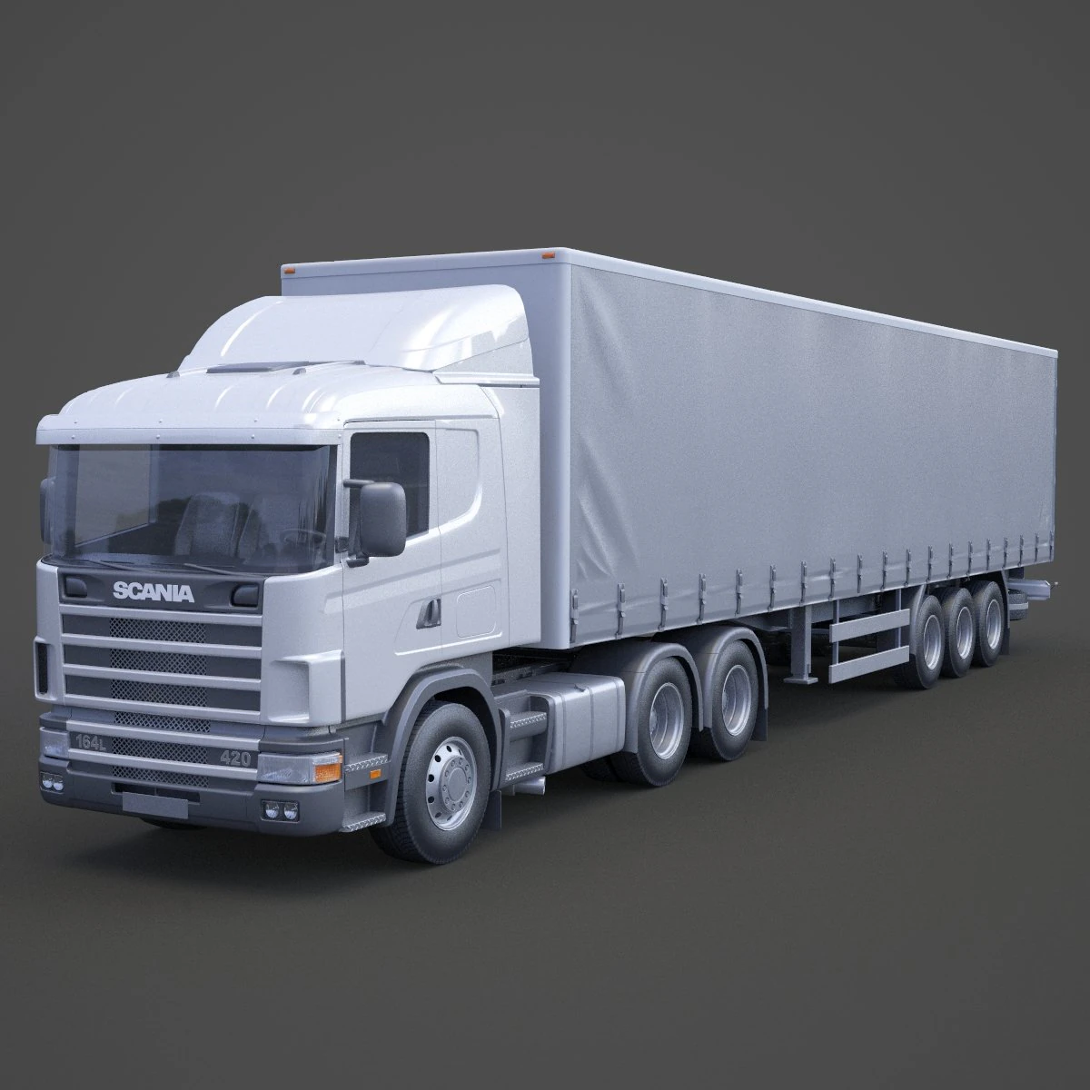 Cami&oacute;n Portacontenedores Scania 01 Modelo 3D .c4d .max .obj .3ds .fbx .stl .blend 
