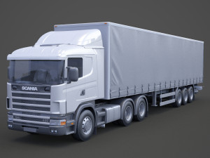 Scania Container Truck 01 3D Model