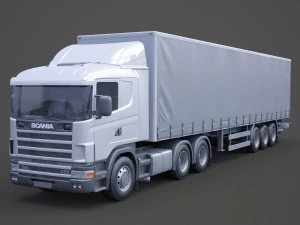 斯堪尼亚集装箱车01 3D 模型