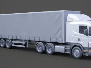 Cami&oacute;n Portacontenedores Scania 01 Modelo 3D