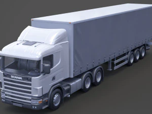 Cami&oacute;n Portacontenedores Scania 01 Modelo 3D