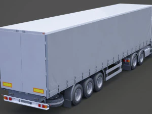 Cami&oacute;n Portacontenedores Scania 01 Modelo 3D