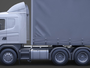 Scania Container Truck 01 3D Model