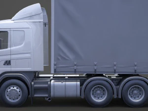 Cami&oacute;n Portacontenedores Scania 01 Modelo 3D