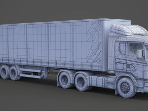 Cami&oacute;n Portacontenedores Scania 01 Modelo 3D