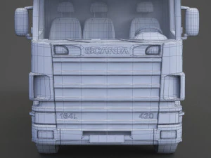 Cami&oacute;n Portacontenedores Scania 01 Modelo 3D