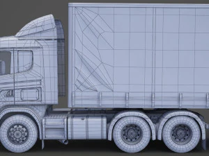 Cami&oacute;n Portacontenedores Scania 01 Modelo 3D