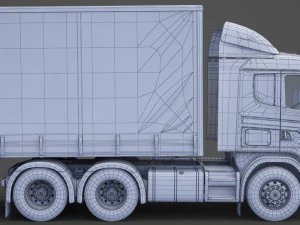 Cami&oacute;n Portacontenedores Scania 01 Modelo 3D