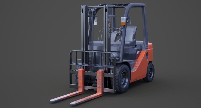 Toyota Geneo 25 Forklift 3D Model .c4d .max .obj .3ds .fbx .stl .blend