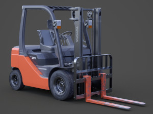 Toyota Geneo 25 Forklift 3D Model