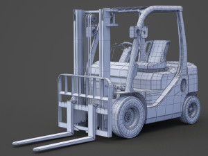 Toyota Geneo 25 Forklift 3D Model