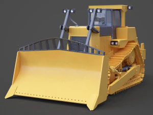 Veicolo da costruzione - Bulldozer 02 Modello 3D