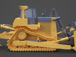 Construction Vehicle - Bulldozer 02 3D Модель