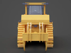 Construction Vehicle - Bulldozer 02 3D Model