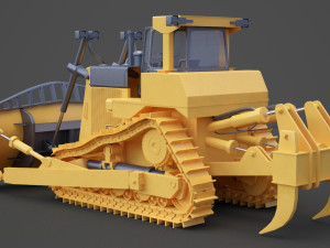 Construction Vehicle - Bulldozer 02 3D Модель