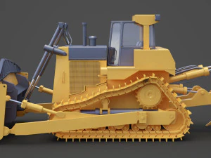 Construction Vehicle - Bulldozer 02 3D Model
