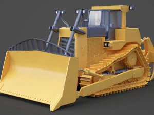 Construction Vehicle - Bulldozer 02 3D Model