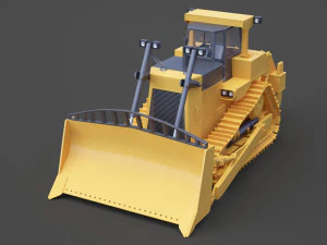 Construction Vehicle - Bulldozer 02 3D Model