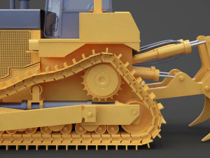 Construction Vehicle - Bulldozer 02 3D Model