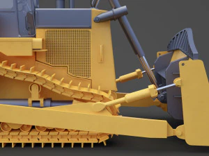 Construction Vehicle - Bulldozer 02 3D Model