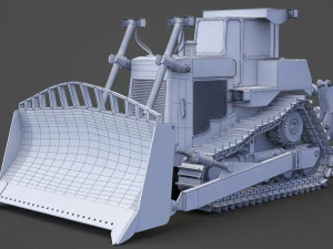 Construction Vehicle - Bulldozer 02 3D Model