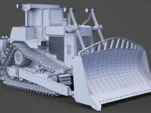 Construction Vehicle - Bulldozer 02 3D Model