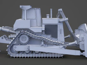 Construction Vehicle - Bulldozer 02 3D Model