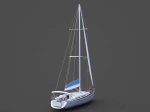 Photorealistic Yacht 04 3D Model