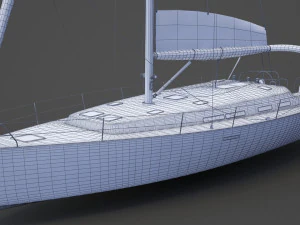 Photorealistic Yacht 04 3D Model