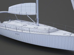 Photorealistic Yacht 04 3D Model