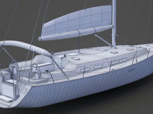 Photorealistic Yacht 04 3D Model