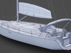 Photorealistic Yacht 04 3D Model