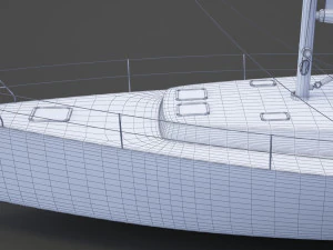 Photorealistic Yacht 04 3D Model
