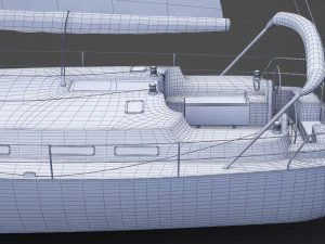 Photorealistic Yacht 04 3D Model