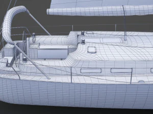 Photorealistic Yacht 04 3D Model