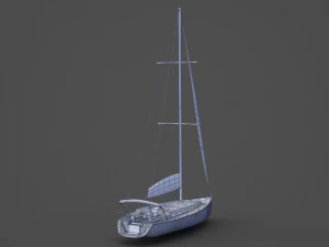 Photorealistic Yacht 04 3D Model