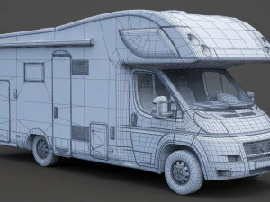Fiat Ducato Campervan 3D Model