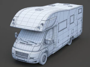 Fiat Ducato Campervan 3D Model