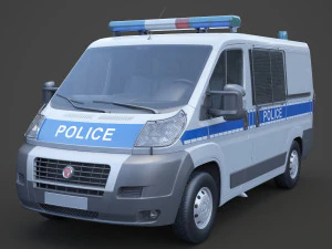 Furgone della polizia 01 Modello 3D